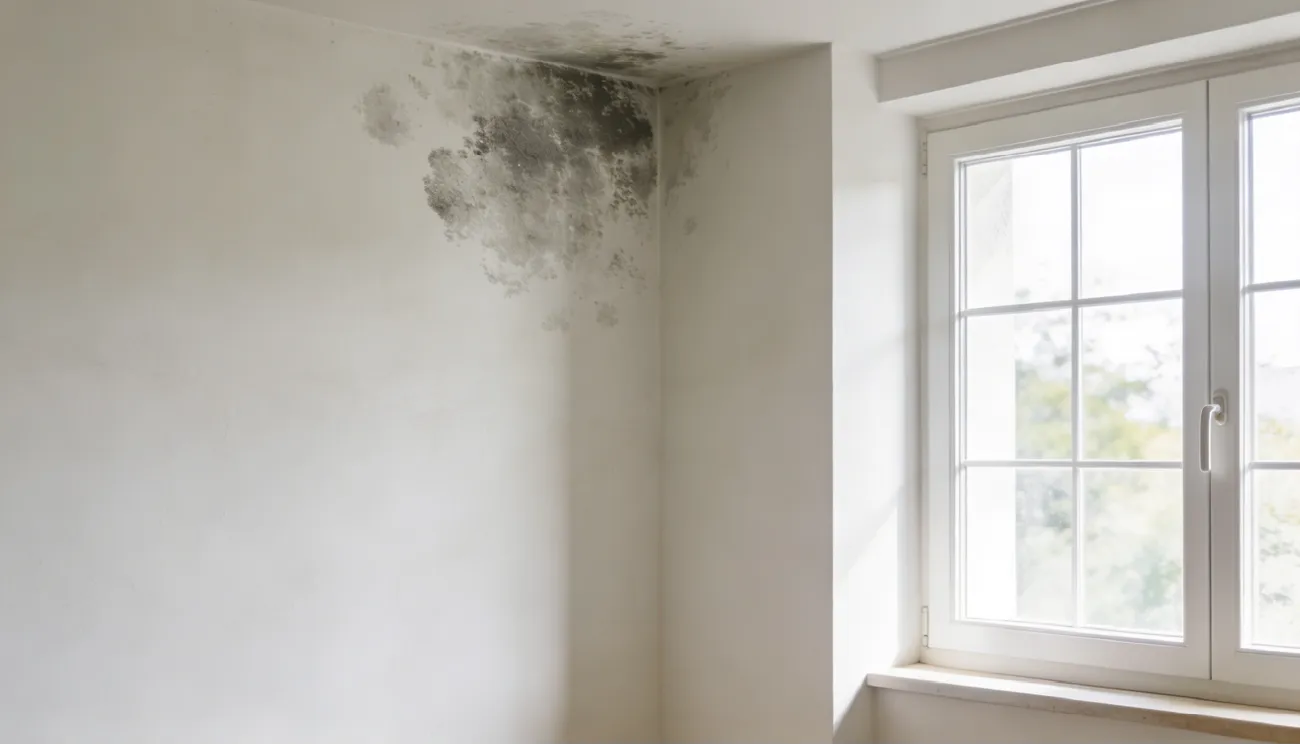 Moho en pared de vivienda en Leganés